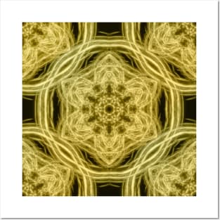 Elegant gold kaleidoscopes Posters and Art